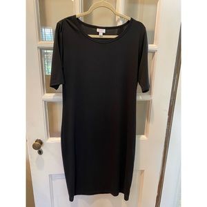 Solid Black Lularoe Julia Dress Size XL